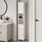 White Tall Standing Bathroom Linen Tower Storage Cabinet for Bathroom and Vanity